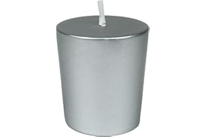 Zest Candle 12-Piece Votive Candles, Metallic Silver