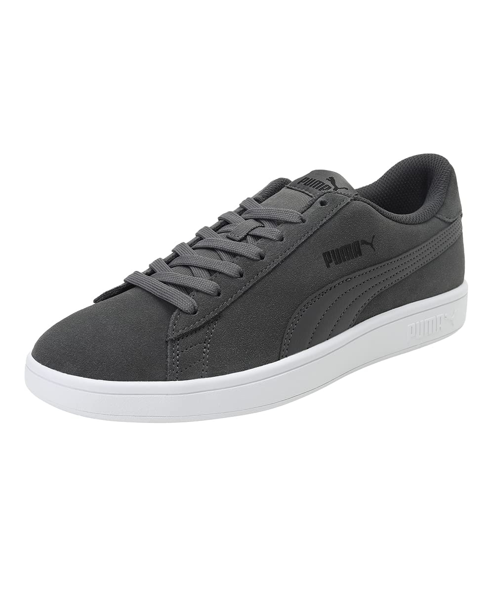 PUMA Unisex Puma Smash V2 Sneaker, Castlerock Puma Black White, 37 EU