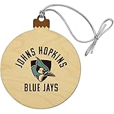 GRAPHICS & MORE Johns Hopkins University Blue Jays Logo Wood Christmas Tree Holiday Ornament