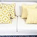 Slow Cow Embroidery Cushion Covers Yellow Throw Pillow Covers 18x18 Inches, Set of 2