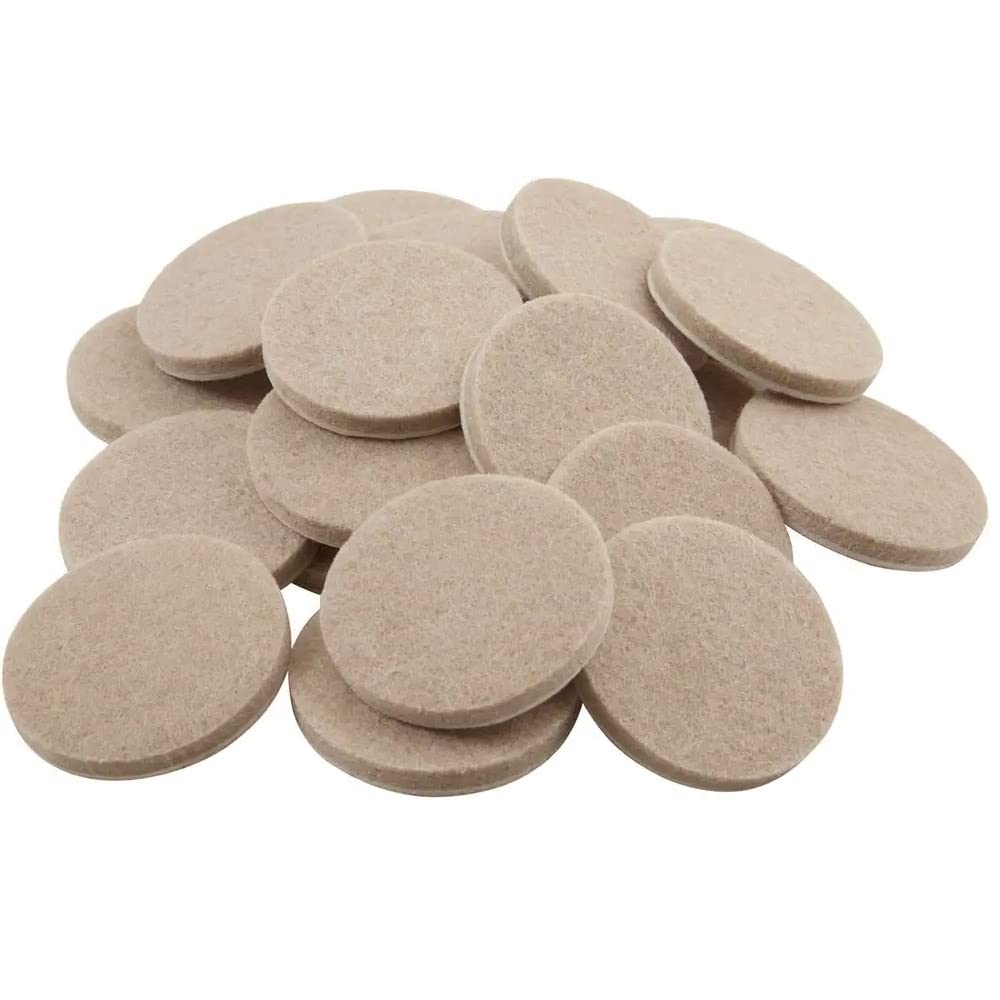 Merriway® BH01122 (25 Pcs) Self Adhesive Round Floor Furniture Protection Heavy Duty Felt Pads 15 mm (5/8 inch) x 4 mm Thick - Pack of 25 Pieces