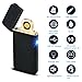 Veryke Mini USB Rechargeable Windproof Coil Lighter Double Side,Finger Touch Ignition Design,Including a Gift Box(Matte Black)