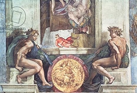 Sistine Chapel Ceiling Ignudi Pre Restoration 57570 Canvas