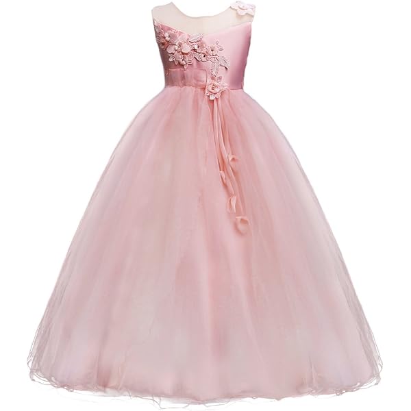 bridesmaid dresses kids 9 BABARONI Tulle Junior Bridesmaid Dresses Satin Top Glamourous Bowknot Dusty Sage, Dusty Sage / J4 main image 0