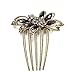 Hair Accessories Vintage Hair Comb Bridal Butterfly Black Pins 91x78mm