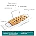 Utoplike Bamboo Bathtub Caddy Tray Bath Tray for Tub, Adjustable Bathroom Bathtub Organizer with Book Tablet Wine Glass Cup Towel Holder,Distinctive Gift (24.5-37.4
