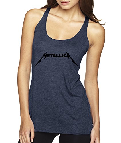New Way 778 - Women's Tank-Top Metallica Beavis Butt-Head Parody Logo Large Navy