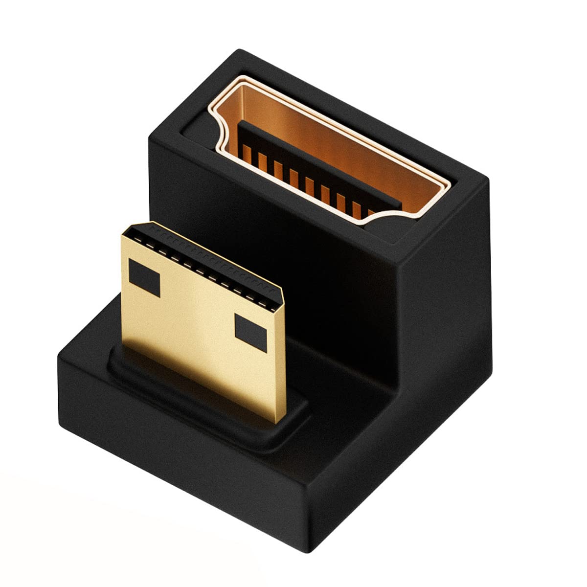 CY 4K Cable 360 Degree Down Opposite U Shape Back Angled Mini HDMI 1.4 Male to HDMI Female Extension Adapter Converter