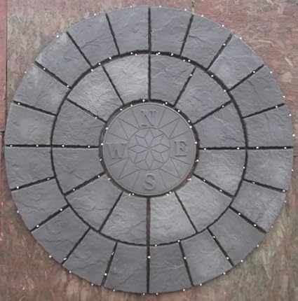 Stein Beton Kompass Terrasse Pflastersteine Set 1 8 Meter Amazon De Garten