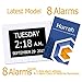 5 Daily Alarms & 3 Medicine Reminder - Hurrah Extra-Large Memory Loss Digital Calendar Day Clock with Non-Abbreviated Day (White)