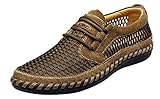 LOUECHY Men's notus Mesh Walking Loafers Breathable Hiking Shoes Flat Casual Shoes
