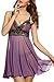 Avidlove Women V Neck Babydoll Strap Lingerie Lace Chemise Teddy Outfits
