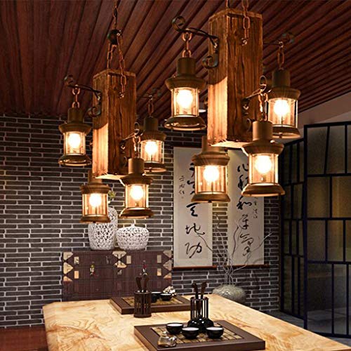 Amerikaanse kandelaar retro oud schip hout verlichting restaurant bar taiwan café kleding winkel massief hout hoofd… - Afbeelding 4