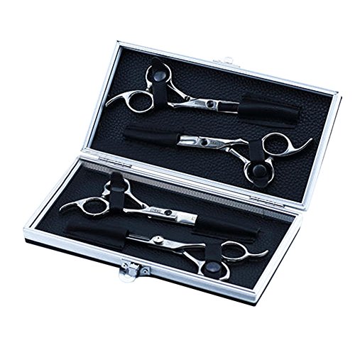 Olpchee Professional PU Leather Salon Scissors Storage Case Holder Hair Cutting Shears Organizer Box for Hairdressers Hair Stylist (22x11x3.5cm) - Thumbnail 5