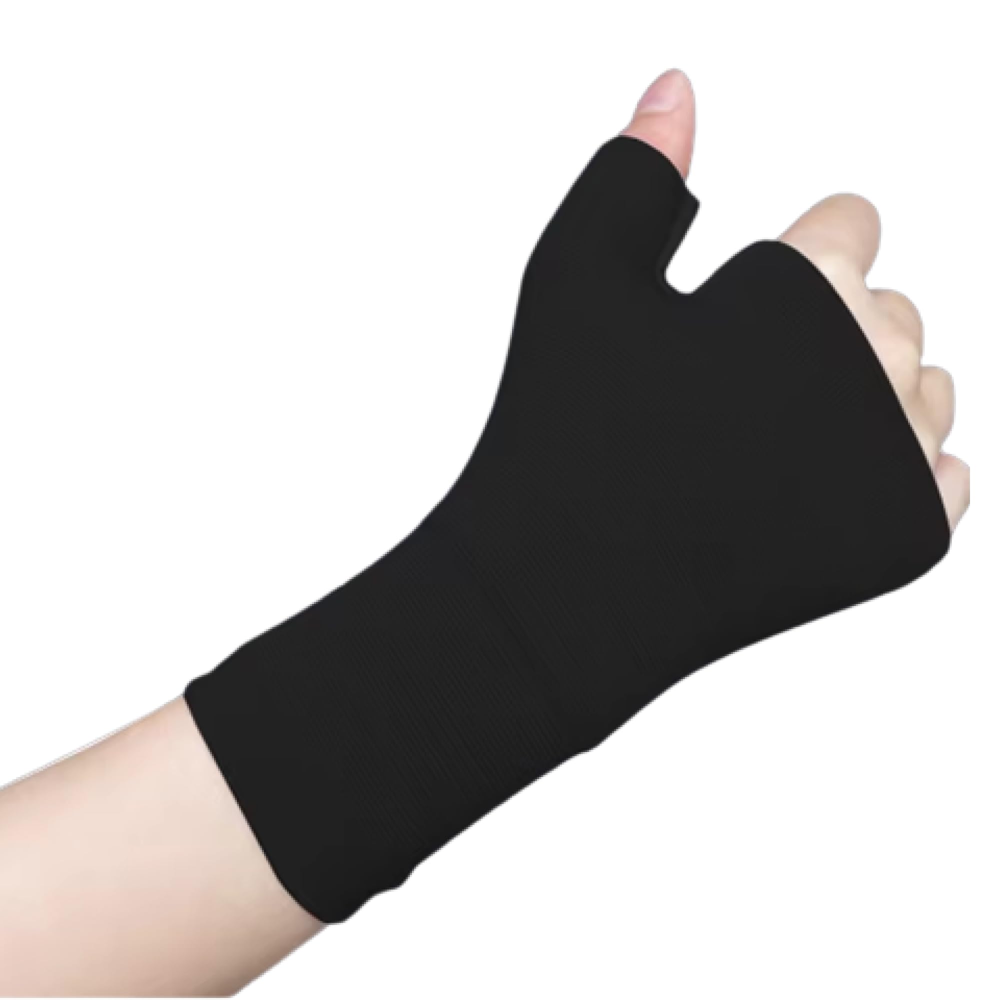 Atan Compression Wrist and Thumb Support for Arthritis, Carpal Tunnel, Joint Pain, Sprain, Sports, Hand Instability| Improve Circulation| Breathable, Ergonomic, and Supportive, 1 Pair (Black, L)