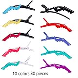 Cehomi 30 Pcs Styling Alligator Hair Clips Salon Clips-Professional Non-Slip Multicolored Plastic Duck Teeth Hair Clips with Anti-slip Ergonomic design-Hair grip for Women and Girls - 10 colors - Amazon Vine