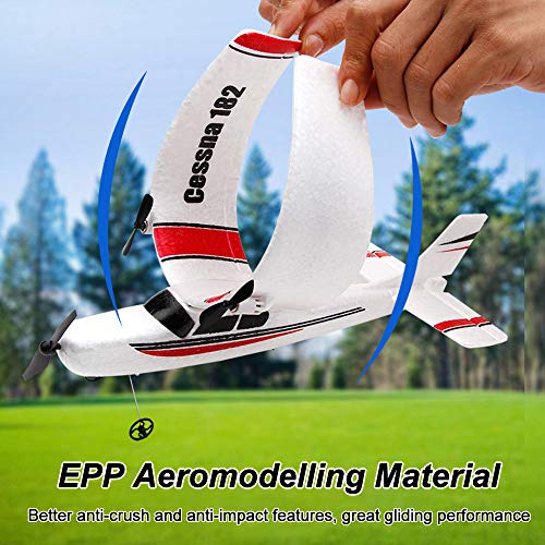 RC Airplane FX801 RC Plane 2.4Ghz 2CH 6-Axis Gyro DIY EPP Remote Control Airplane Easy to Fly Glider 310mm Wingspan with 3pack of Batteries