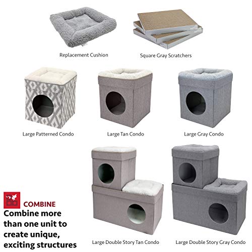 Kitty City Large Cat Bed, Stackable Cat Cube, Indoor Cat House/Cat