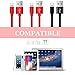 Charger Cable, 3Pack charger compatiable Phone(1.6FT 3FT 6FT)USB Syncing and Charging Cable Data Nylon Braided Cord Charger for PhoneX/8/8 Plus/7/7 Plus/6/6 Plus/6s/6s Plus (Red+Black+Red)