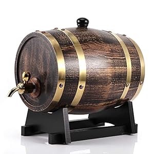 Wijnvat, 3 L Vintage Eiken Wijn Dispenser Houten Vat, Retro Stijl Wijnvat Voor Het Bewaren Van Whisky, Brandy