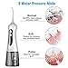 Cordless Water Flosser Oral Irrigator, Nicefeel IPX7 Waterproof Anti-leakage 3-Mode USB Rechargable Professinal Portable Water Dental Flosser with 4 Jet Tips for Braces and Teeth Whitening of Family