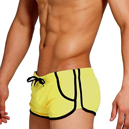 Mens Swimwear Sexy Sport Shorts Tie Rope Swim Trunks
