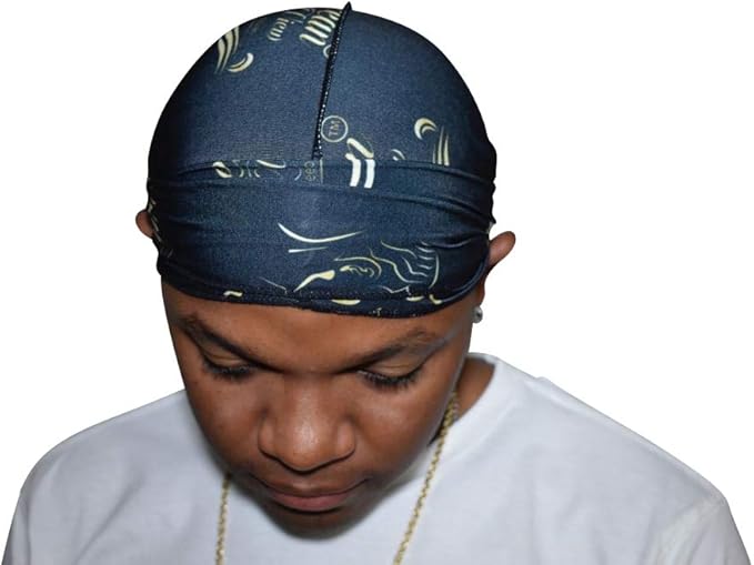 Ocean View Premium 360 Deep Waves Durag Extra Long Straps