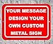 BA IMAGE Personalized Custom Red 001 Aluminum Metal Sign with Your Message (9x12 Red w/White, Horizontal) primary