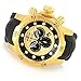 Invicta Men's Venom Stainless Steel Analog-Quartz Watch with Silicone Strap, Black, 26 (Model: 20443)