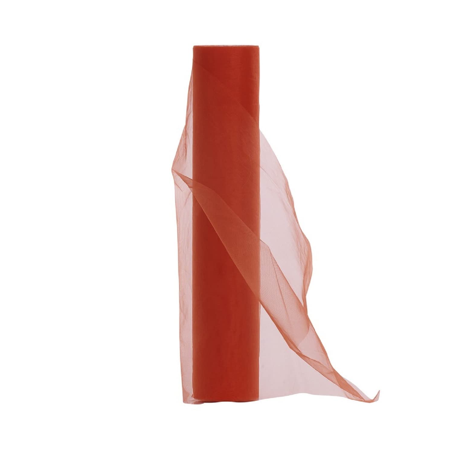 29cm x 25m Organza Roll Snow Sheer Fabric - Glitter Roll for Christmas Chair Bows, Table Runners, Dress Accents, Crafting Supplies for Ribbons, Party Favours, Coral