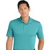 Port Authority Unisex Dry Zone UV Micro-Mesh Polo | Short Sleeve Collared Shirt for Men &amp; Women, 3 Button Placket, Flat Knit Collar, Side Vents, Open Hem Sleeves, UPF 30+