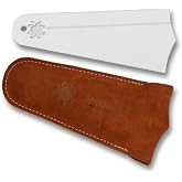 Spyderco Golden Stone Sharpener, Fine Grit | Alumina Ceramic, Duckfoot Shape, Versatile Sharpening Device, Includes Suede Case, Easy Sharpening for Edges