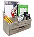 Executive Office Solutions Vintage Rustic Wooden Office Desk Organizer & Mail Rack for Desktop, Tabletop, or Counter - Distressed Torched Wood-Store Supplies, Desk Accessories, Mail – Barnwood (WO3B)
