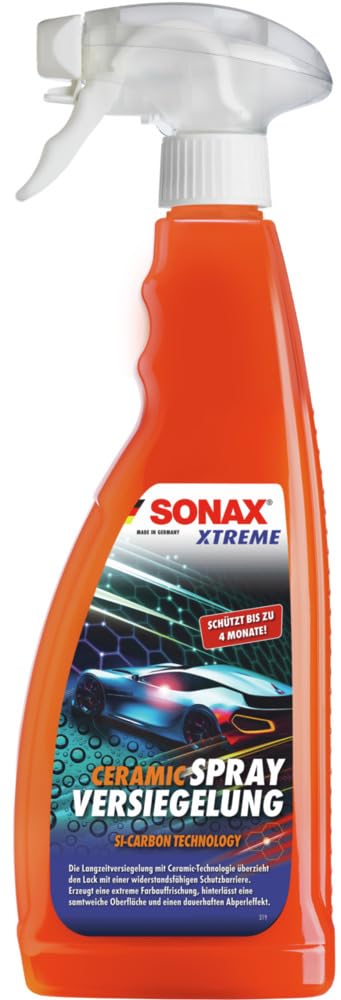 SONAX XTREME Ceramic SprayVersiegelung (750ml) bis zu 4 Monate Langzeitschutz vor Schmutz, Insekten & Streusalz | Art-Nr.02574000