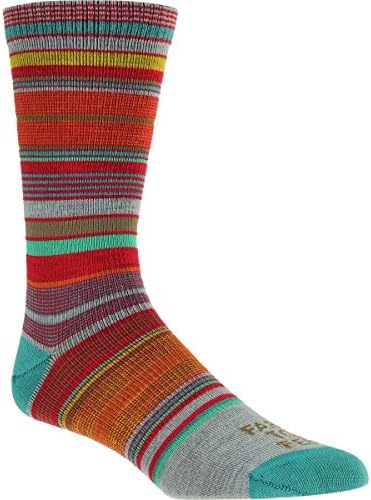 Farm to Feet Ithaca Multi-Stripe Ultralight Crew Merino Wool Socks