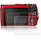 Screen Protectors Compatible Olympus Tough TG-5, AFUNTA 2 Packs Anti-Scratch Tempered Glass Protective Films for DSLR Digital Camera