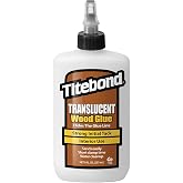 Titebond Translucent Wood Glue, 8 Oz. &ndash; Lumber, Particleboard, Leather &amp; Crafts, Fast-Setting &ndash; 6123