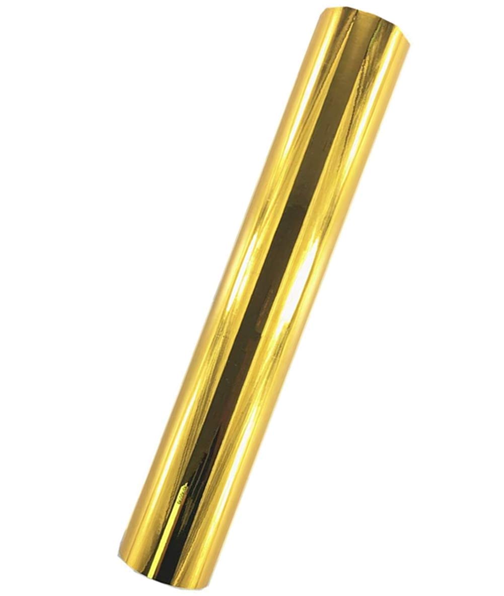 WDragon Glossy Holographic Opal Craft Vinyl Chrome Adhesive Permanent Vinyl Sheet Roll for Silhouette Cameo Craft Cutter,30cm by 152cm (Gold)