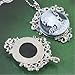 JOVIVI® 1pc Vintage Silver Plated Crystal Cameo Lady Beauty Pendant Bead Fit Necklace