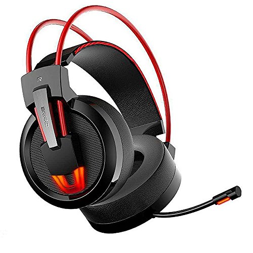 GranVela V9 Hi Definition PC Gaming Headphones,7.1 Surround Sound Stereo Over-Ear Noise Isolating USB Gaming Headset with Mic