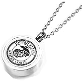 MEMORIALU Urn Ashes Necklace Stainless Steel Memorial Cremation Jewelry