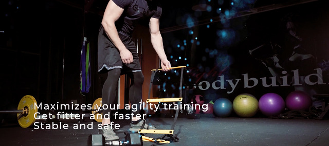 POWER-GUIDANCE-Agility-Ladder-20-Feet-for-Speed-Agility-Trainning-Quick-Footwork-Exercise-with-12-Plastic-Rungs-4-Pegs-Carry-Bag-10-Sports-Cones