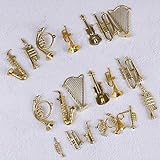 CYISONAL 21 Pcs Mini Gold Musical Instruments