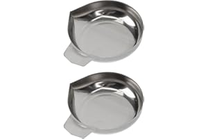 TEHAUX 2pcs Electronic Powder Pans - Stainless Steel Weighing Dishes - Mini Scale Trays Metal Weigh Boats for Diamond Jewelry