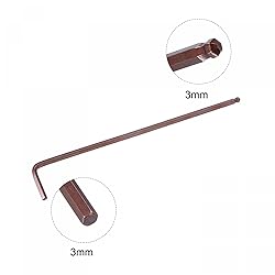 uxcell 3mm Ball End Hex Key Wrench, L Shaped Long