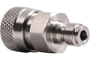 HMKUGO Paintball PCP 8mm Male Quick-Disconnect Plug Adapter with 8mm Female Quick-Disconnect Coupling Adapter Stainless Steel Coupler HPA CO2 Air Tank Refill Connector