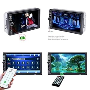 Autoradio Bluetooth 2 DIN Compatibile con Apple Carplay, Lettore MP5 7 Pollici Stereo Auto HD Touchscreen Supporta… - immagine 5