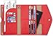 Travelambo Rfid Blocking Passport Holder Wallet & Travel Wallet Envelope Various Colors(red)