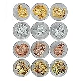 Sindy Mixed 2Pcs Nail Rose Gold Silver Paillette Flake Chip Foil Sequin Power 3D Nail Art Glitter Decoration