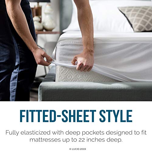 LUCID Premium Hypoallergenic 100 Waterproof Mattress Protector